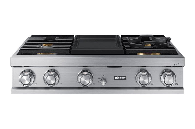 Dacor DTT36M974LS 36" Rangetop, Silver Stainless Steel, Natural Gas