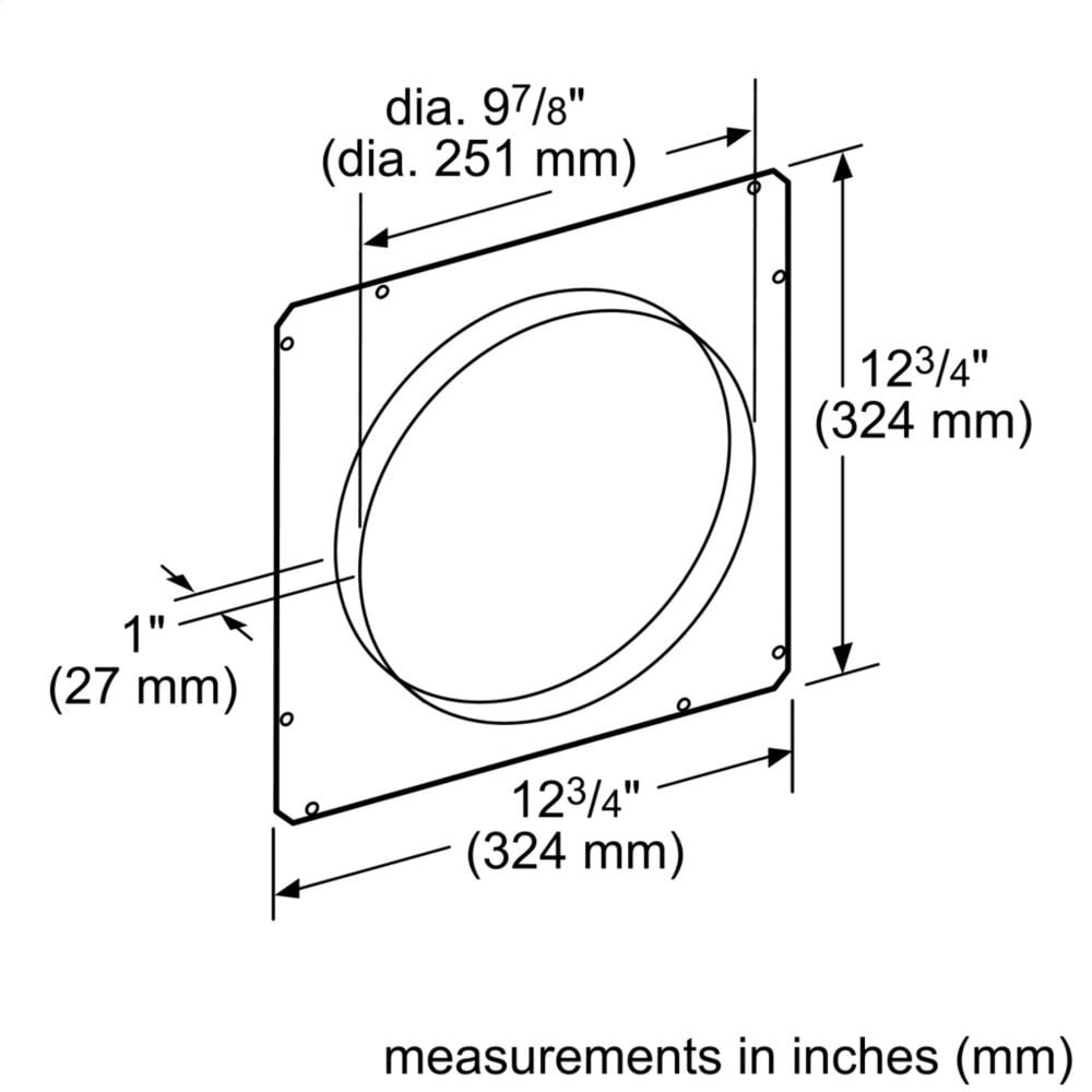 Thermador CVTFRONT10 10-Inch Round Front Plate For Downdraft