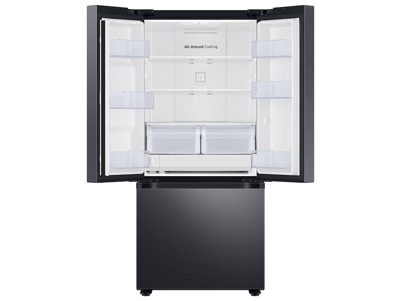 Samsung RF22A4221SG 22 Cu. Ft. Smart 3-Door French Door Refrigerator With External Water Dispenser In Fingerprint Resistant Black Stainless Steel