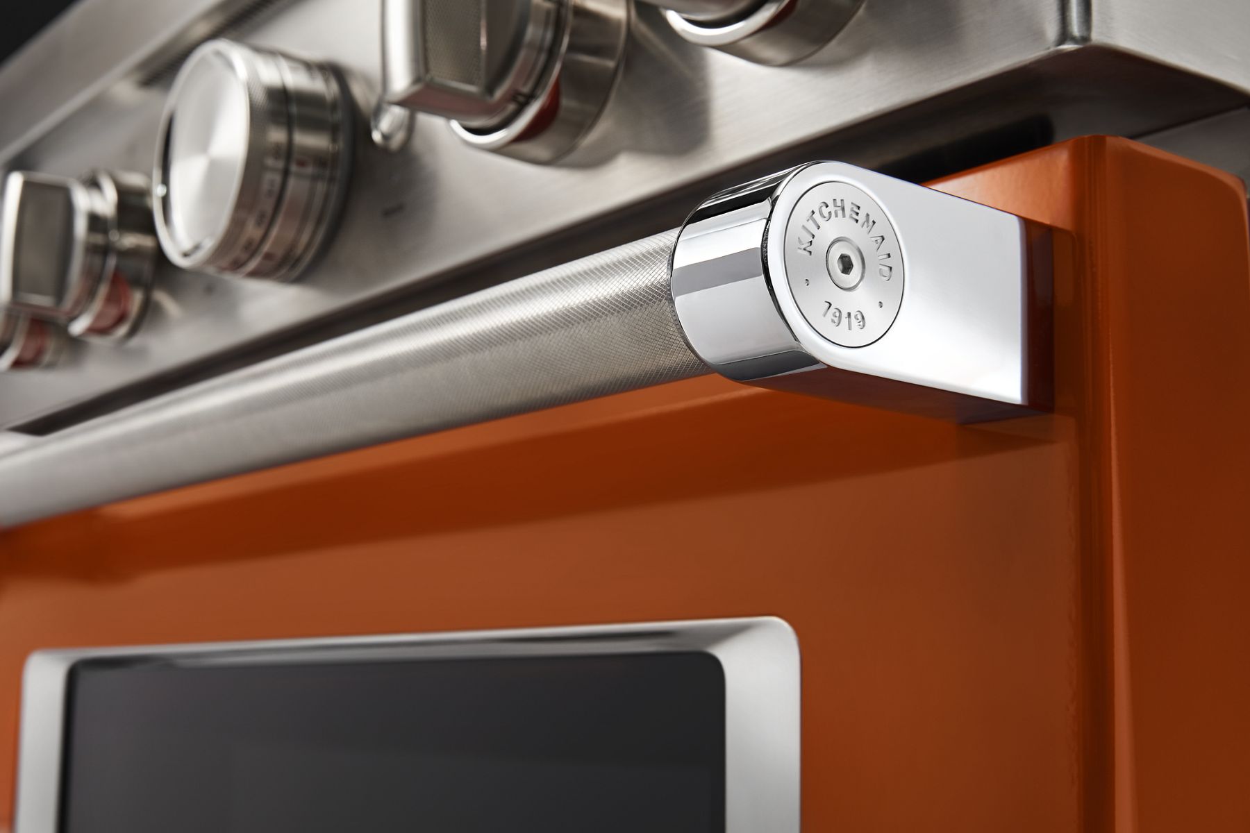 Kitchenaid KFGC558JSC Kitchenaid® 48'' Smart Commercial-Style Gas Range With Griddle - Scorched Orange