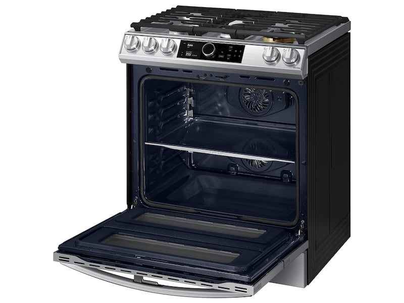 Samsung NY63T8751SS 6.3 Cu. Ft. Flex Duo™ Front Control Slide-In Dual Fuel Range With Smart Dial , Air Fry & Wi-Fi In Stainless Steel