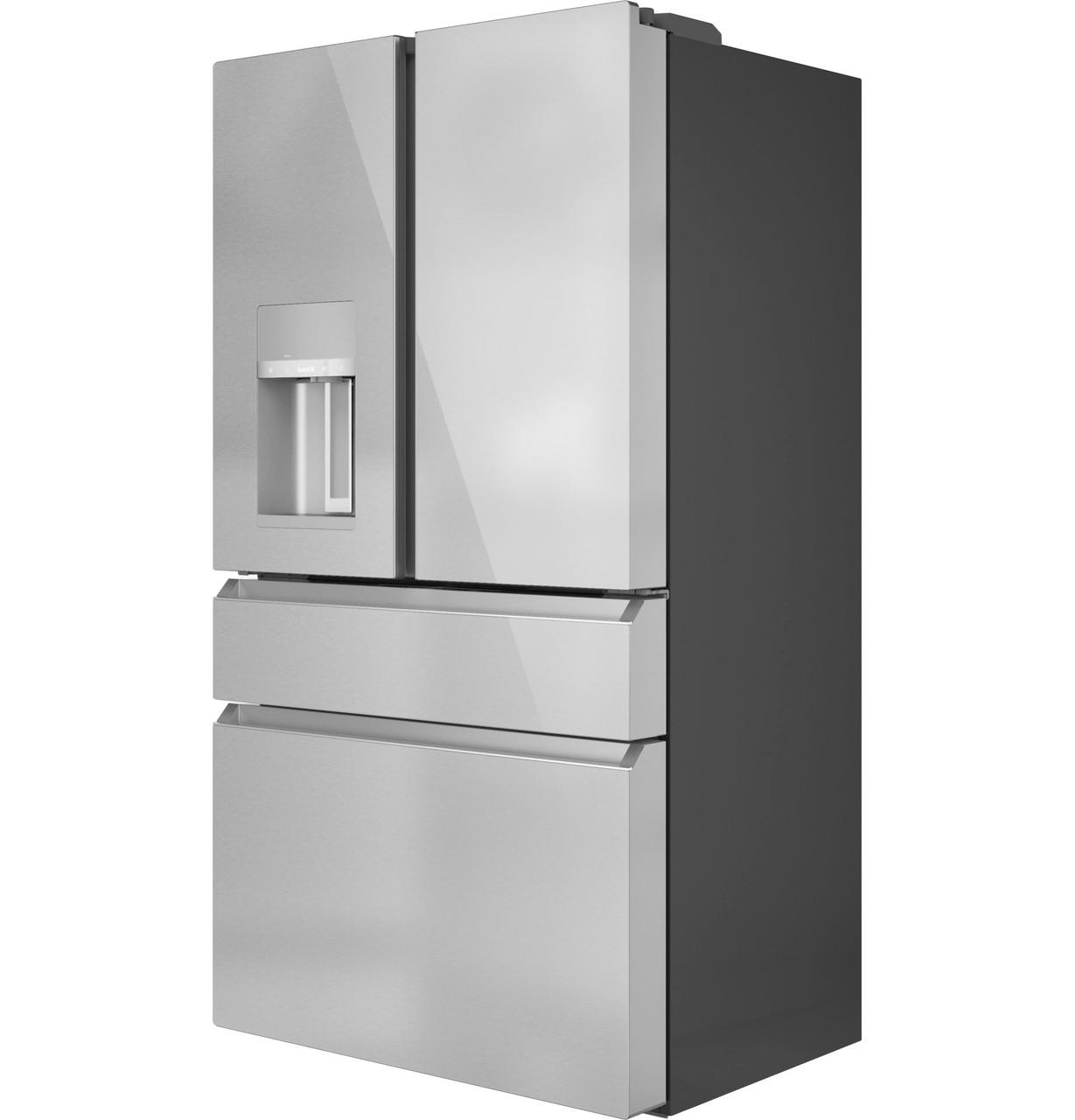 Cafe CXE22DM5PS5 Café™ Energy Star® 22.3 Cu. Ft. Smart Counter-Depth 4-Door French-Door Refrigerator In Platinum Glass