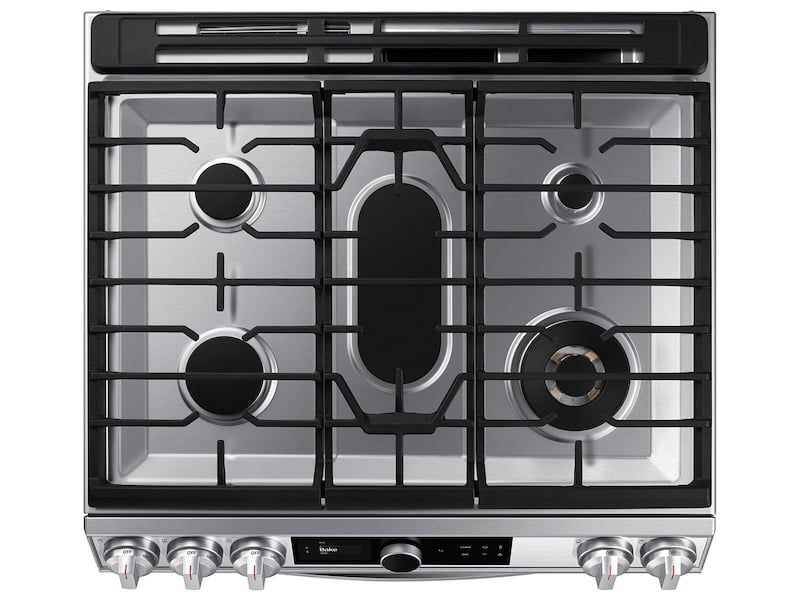 Samsung NX60T8711SS 6.0 Cu. Ft. Front Control Slide-In Gas Range With Smart Dial, Air Fry & Wi-Fi In Stainless Steel