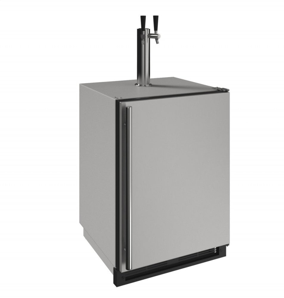 U-Line U1224KEGRSOD00A 1000 Series 24" Outdoor Keg Refrigerator With Stainless Solid Finish And Field Reversible Door Swing (115 Volts / 60 Hz)