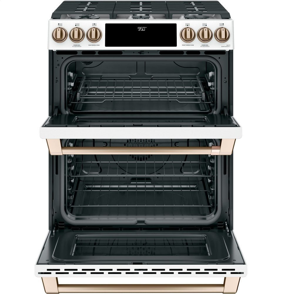 Cafe C2S950P4MW2 Café 30" Smart Slide-In, Front-Control, Dual-Fuel, Double-Oven Range With Convection