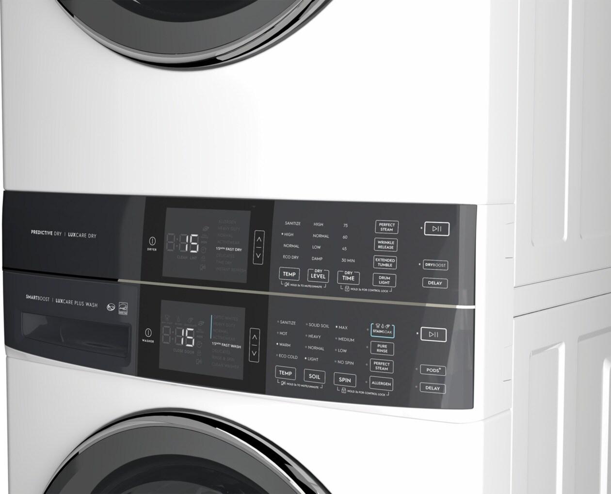 Electrolux ELTG7600AW Electrolux Laundry Tower™ Single Unit Front Load 4.5 Cu. Ft. Washer & 8 Cu. Ft. Gas Dryer