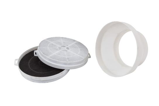 Best Range Hoods ANKU10 Non-Ducted Recirculation Kit uses 8" Duct, Includes Back-Draft Damper/Adapter.