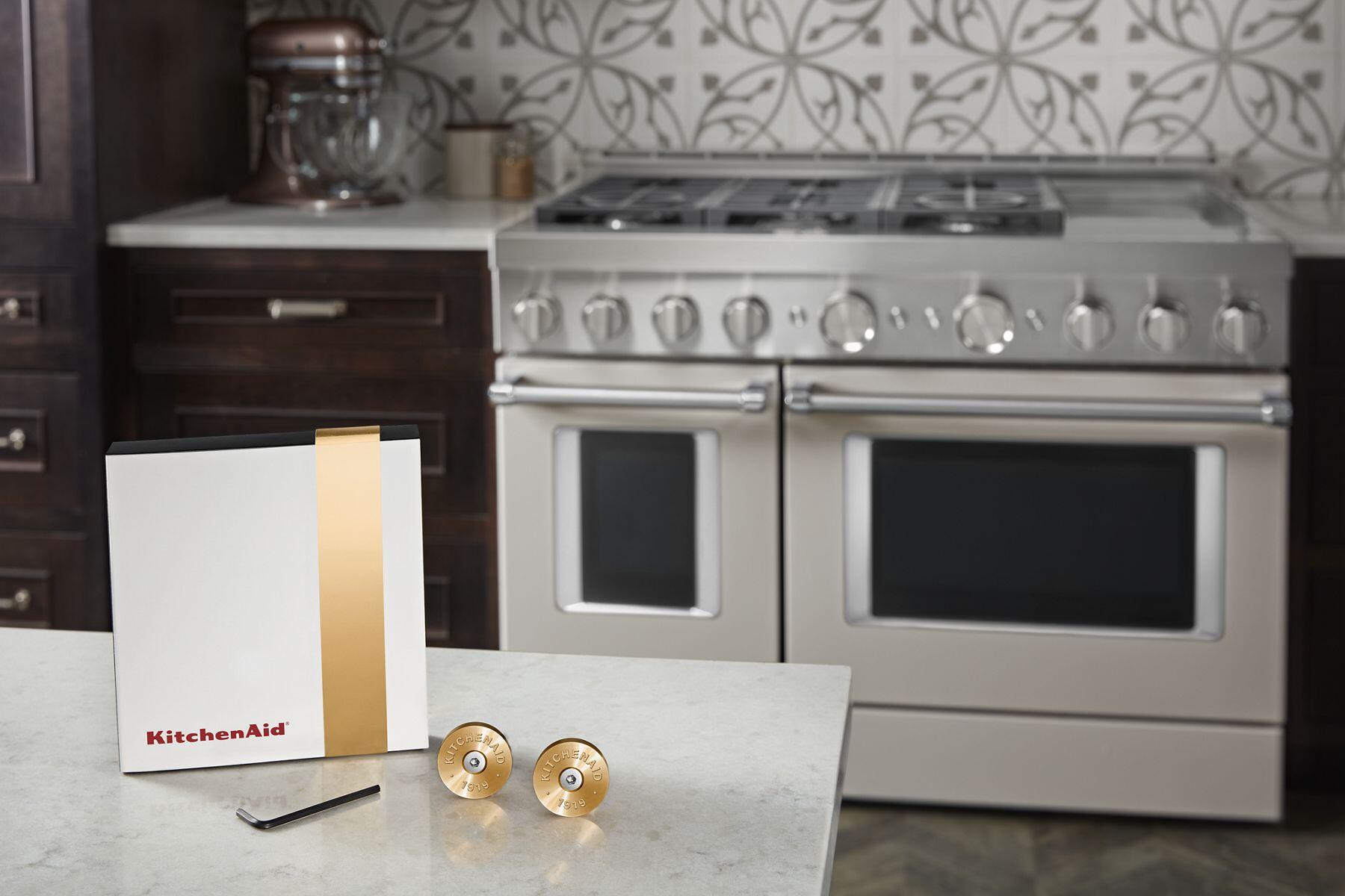 Kitchenaid W11368841NE Kitchenaid® Commercial-Style Range Handle Medallion Kit - New Gold