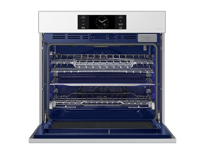 Samsung NV51CB700S12 Bespoke 30" White Glass Single Wall Oven With Ai Pro Cooking™ Camera