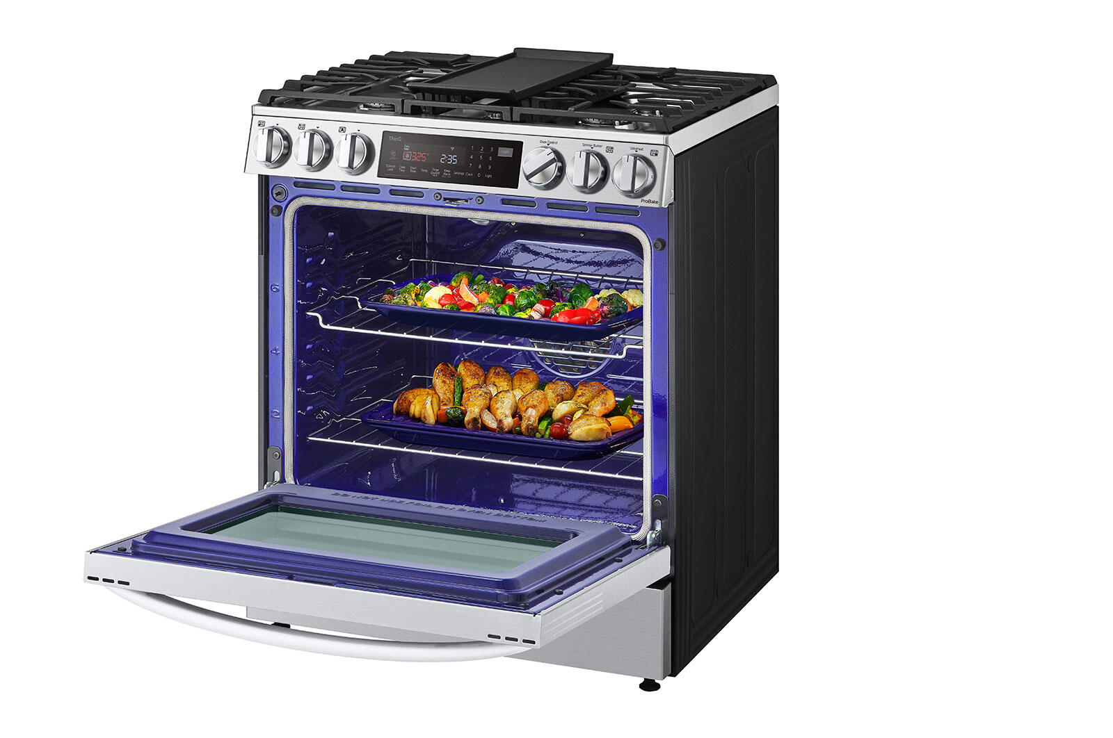 Lg LSGL6335F 6.3 Cu Ft. Smart Wi-Fi Enabled Probake Convection® Instaview® Gas Slide-In Range With Air Fry