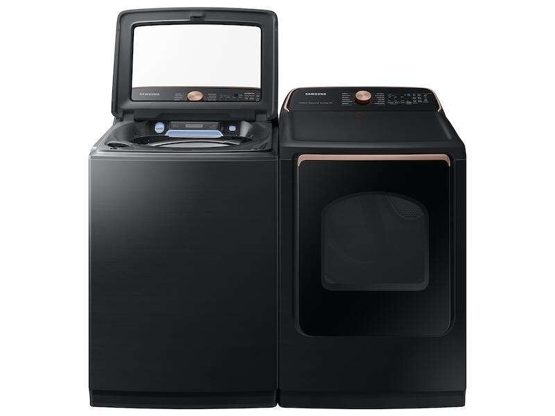 Samsung DVG55A7700V 7.4 Cu. Ft. Smart Gas Dryer With Steam Sanitize+ In Brushed Black