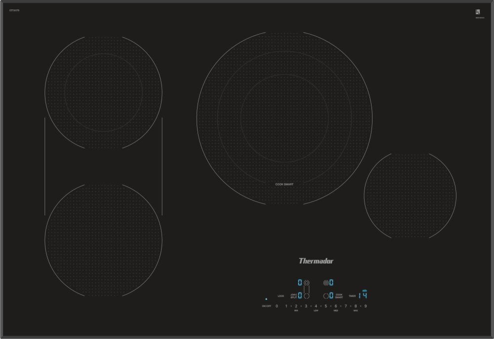Thermador CET305TB 30-Inch Masterpiece® Touch Control Electric Cooktop, Black, Frameless