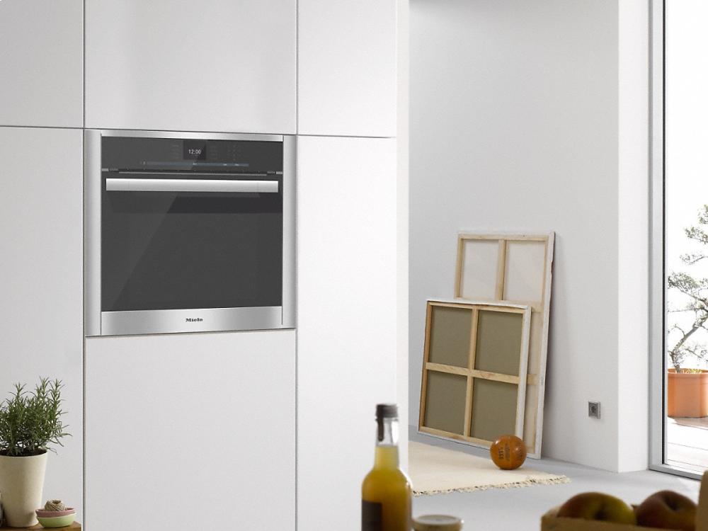 Miele H6560B H 6560 B Am 24 Inch Convection Oven With Airclean Catalyzer And Roast Probe For Precise Cooking.