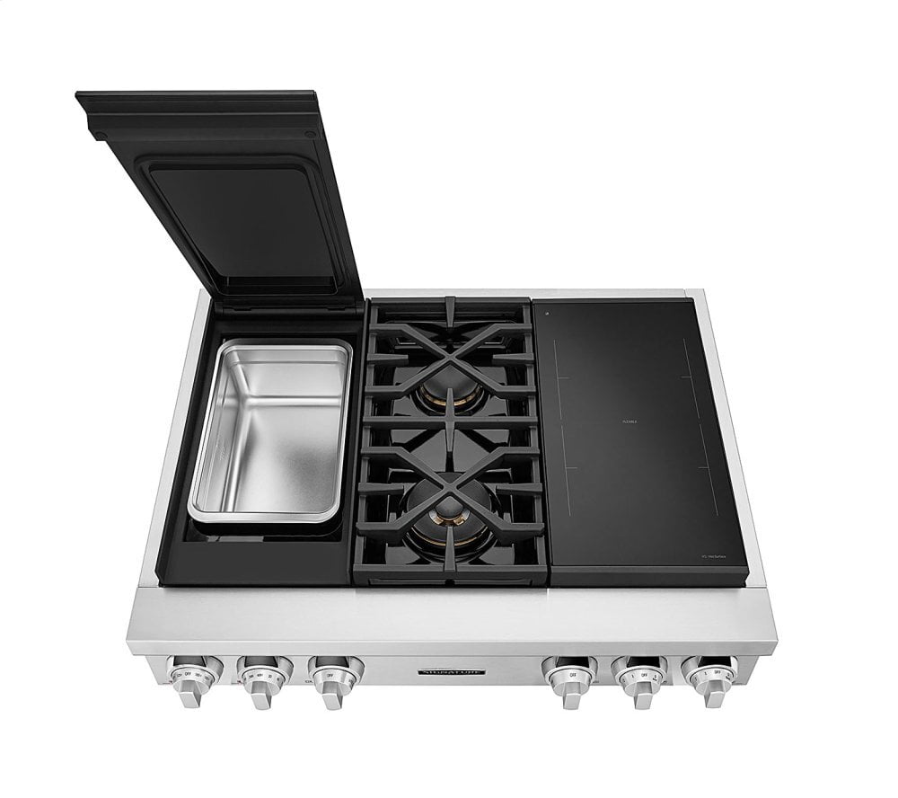Signature Kitchen Suite SKSRT360SIS 36-Inch Dual-Fuel Pro Rangetop With Sous Vide And Induction