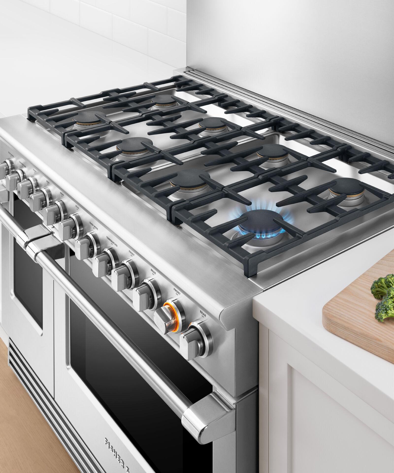 Fisher & Paykel RDV2488LN Dual Fuel Range, 48", 8 Burners