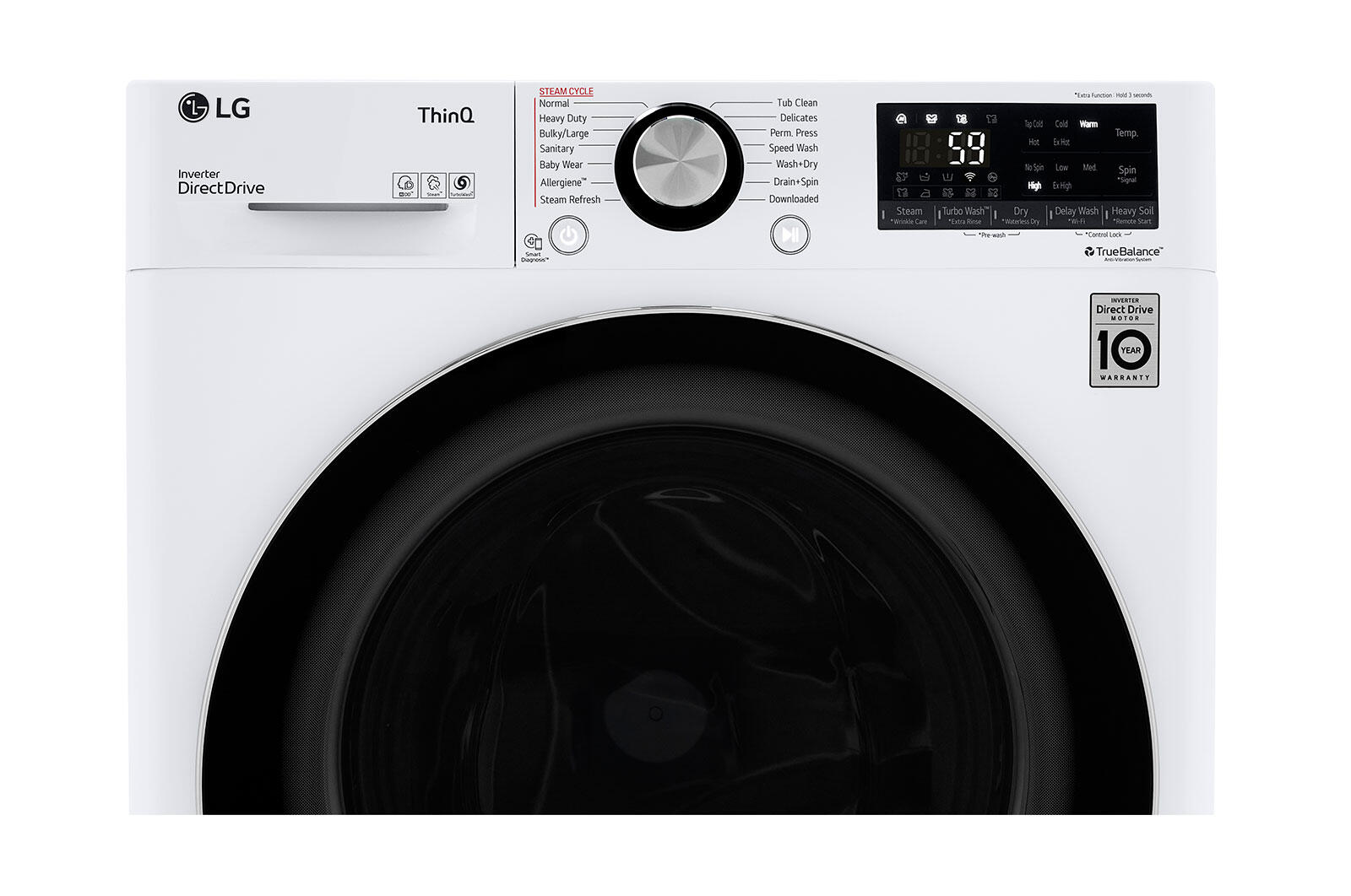 Lg WM3555HWA 2.4 Cu.Ft. Smart Wi-Fi Enabled Compact Front Load All-In-One Electric Washer/Dryer Combo With Built-In Intelligence