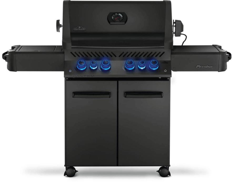 Napoleon Bbq P500RSIBPK3PHM Phantom Prestige 500 Rsib With Infrared Side And Rear Burners , Propane, Matte/Matt Black