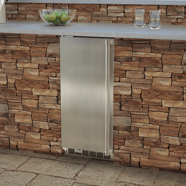 Marvel MORE215SS31A 15-In Outdoor Built-In Refrigerator With Door Style - Stainless Steel