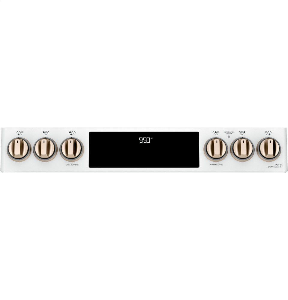 Cafe CHS950P4MW2 Café 30" Smart Slide-In, Front-Control, Induction And Convection Double-Oven Range