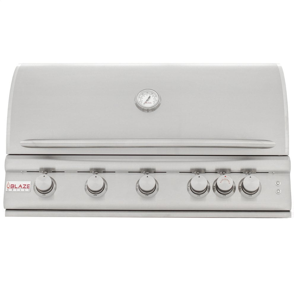 Blaze Grills BLZ5LTE2LP Blaze 40 Inch 5-Burner Lte Gas Grill With Rear Burner And Built-In Lighting System, With Fuel Type - Propane