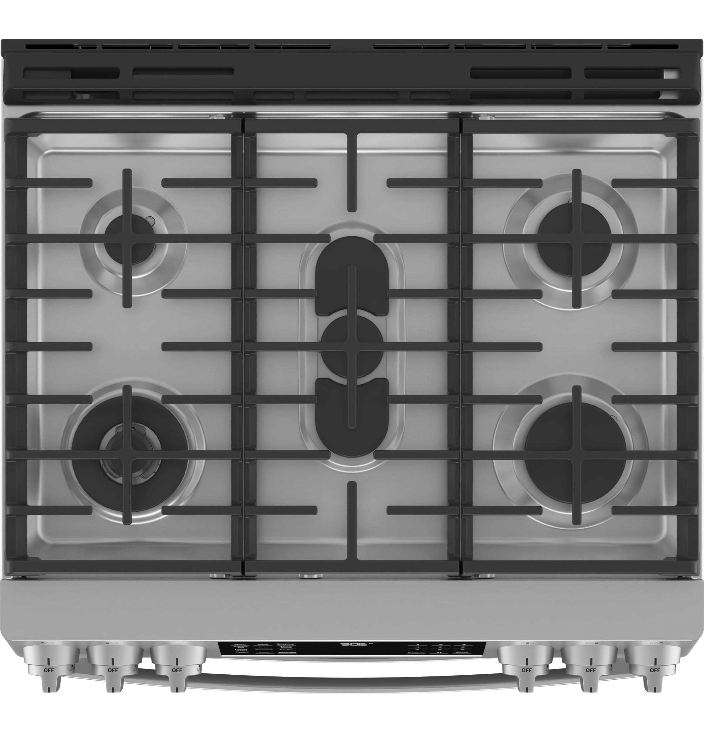 Ge Appliances PGS960YPFS Ge Profile™ 30" Smart Slide-In Front-Control Gas Double Oven Convection Fingerprint Resistant Range