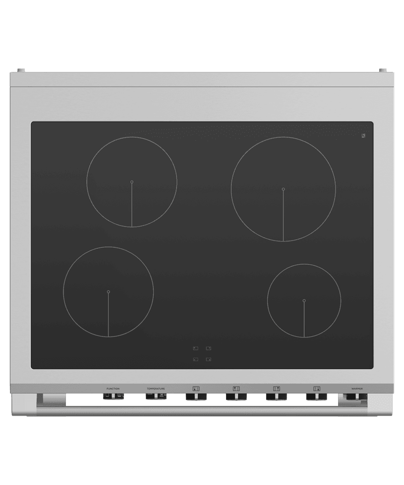 Fisher & Paykel OR30SCI6W1 Induction Range, 30", 4 Zones, Self-Cleaning