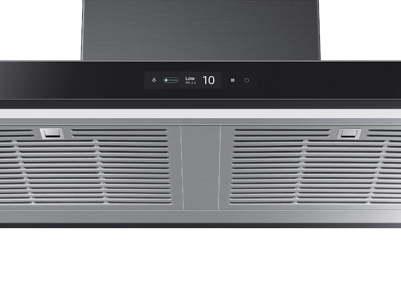 Samsung NK36CB700W33 36" Bespoke Smart Wall Mount Hood With Lcd Display In Clean Deep Charcoal