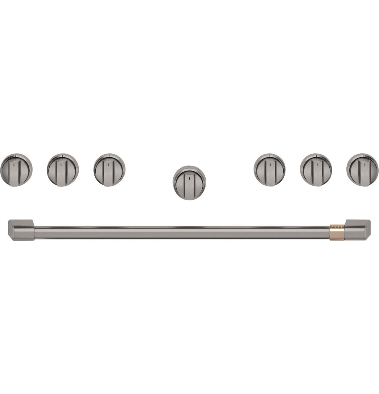 Cafe CXPR6HKPTBT Café™ 36" Brushed Black Handle & Knob Set For Pro Range And Rangetop