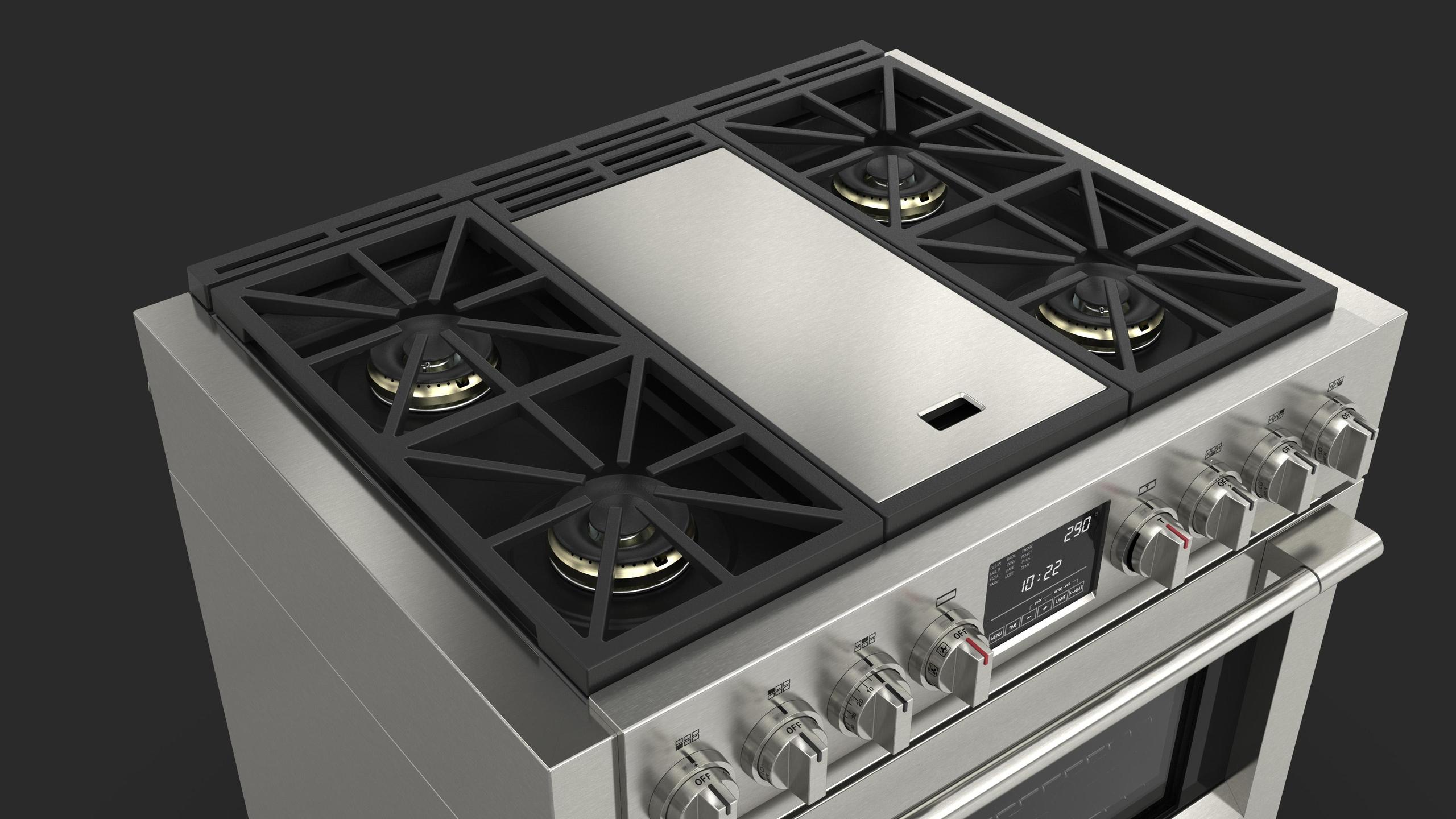 Fulgor Milano F6PDF364GS1 36 Dual Fuel Pro Range With Griddle