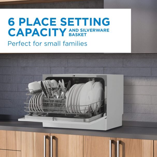 Danby DDW621WDB Danby 6 Place Setting Countertop Dishwasher