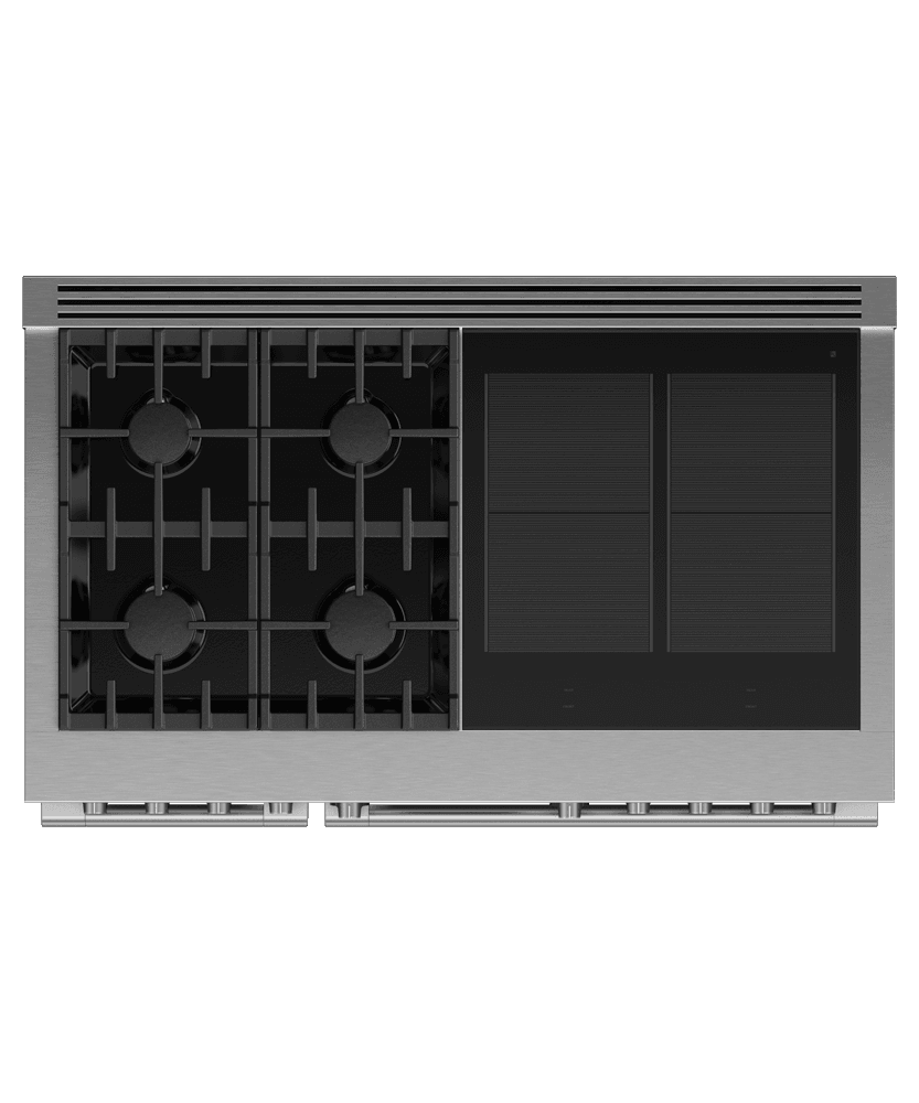Fisher & Paykel RHV3484N Dual Fuel Range, 48", 4 Burners, 4 Induction Zones, Self-Cleaning
