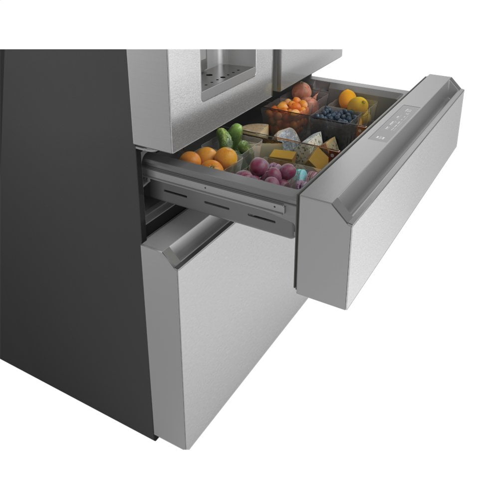 Cafe CVE28DM5NS5 Café Energy Star® 27.8 Cu. Ft. Smart 4-Door French-Door Refrigerator In Platinum Glass