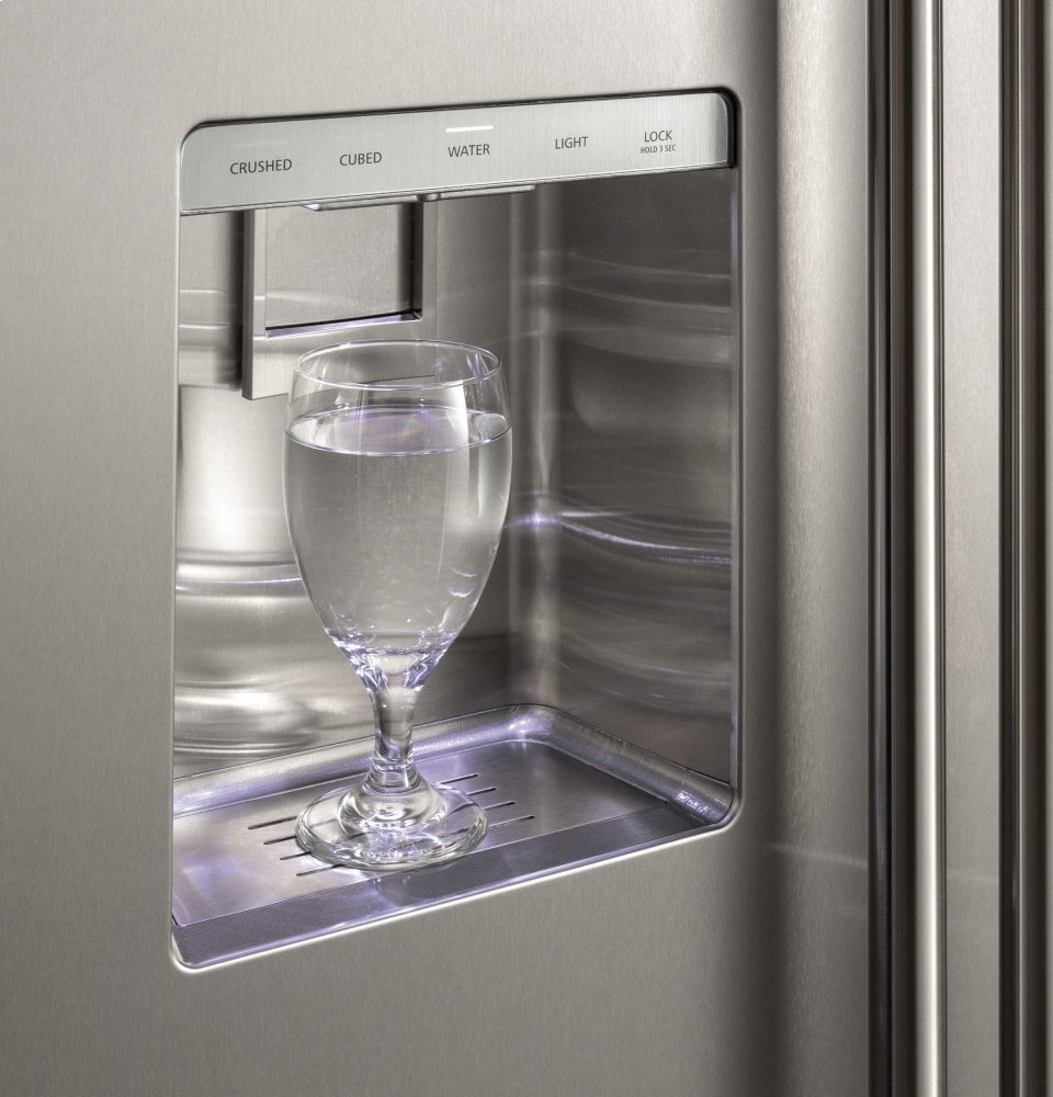 Monogram ZISS360DNSS Monogram 36" Smart Built-In Side-By-Side Refrigerator With Dispenser