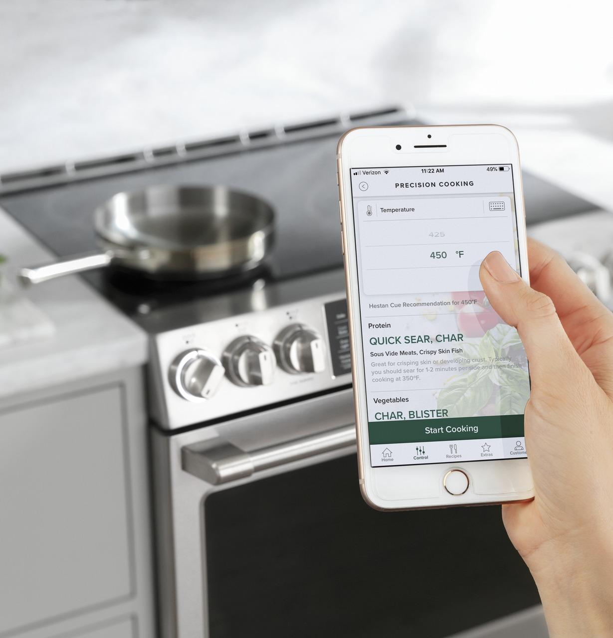 Cafe CHS90XP2MS1 Café™ 30" Smart Slide-In, Front-Control, Induction And Convection Range With In-Oven Camera