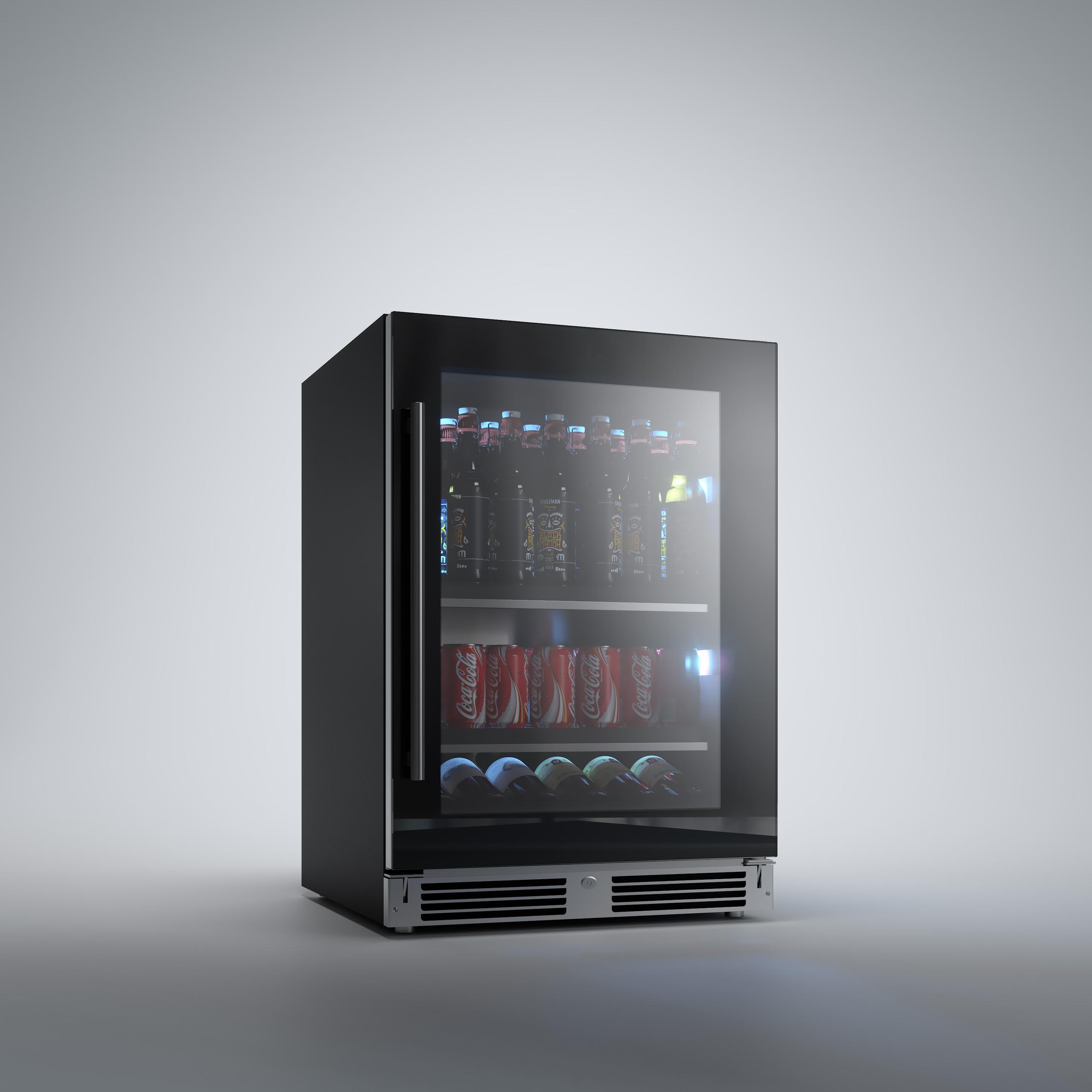 Xo Appliance XOU24BCGBR Beverage Center 24" Black Glass Rh