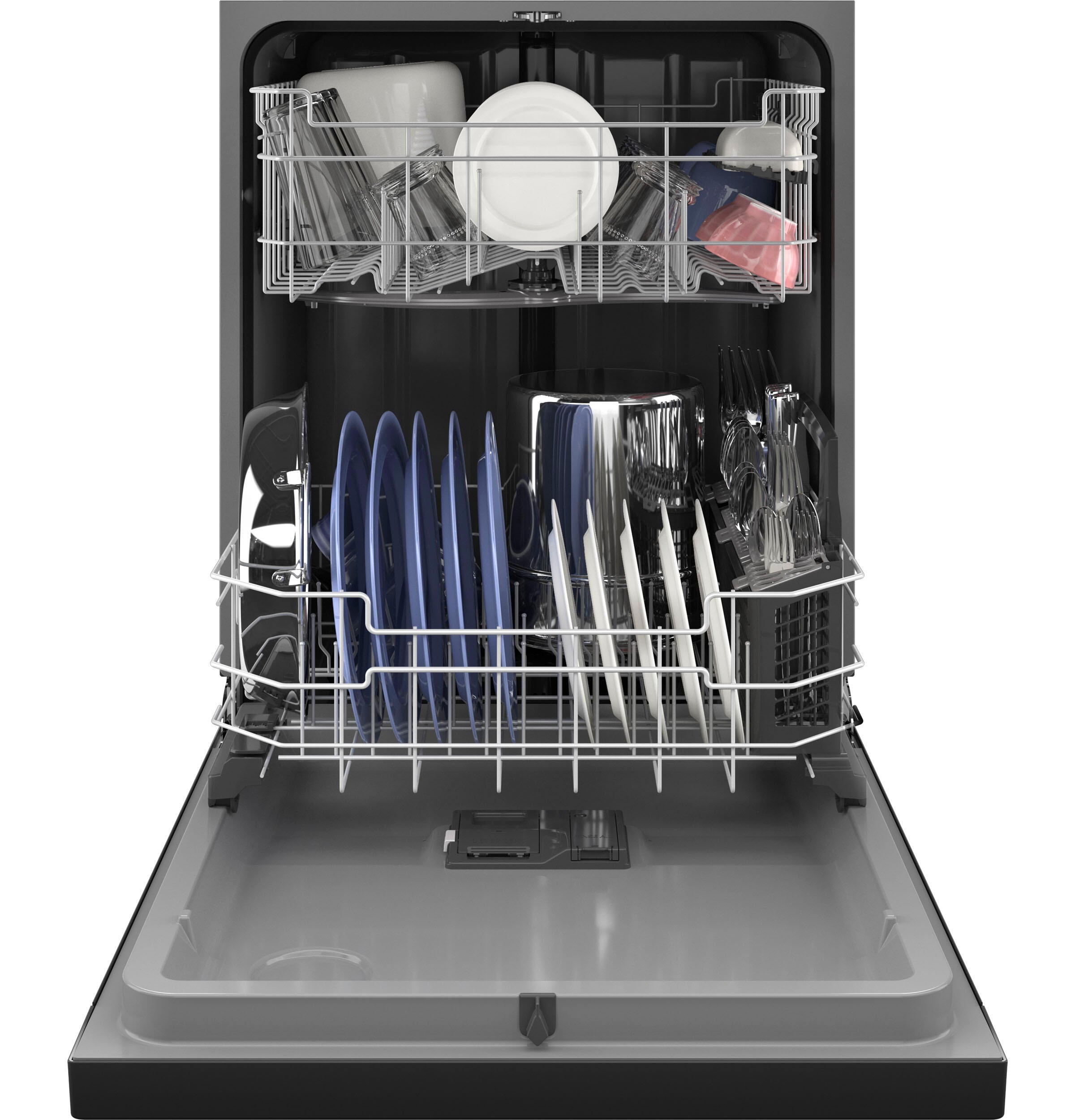 Ge Appliances GDF550PGRBB Ge® Front Control With Plastic Interior Dishwasher With Sanitize Cycle & Dry Boost