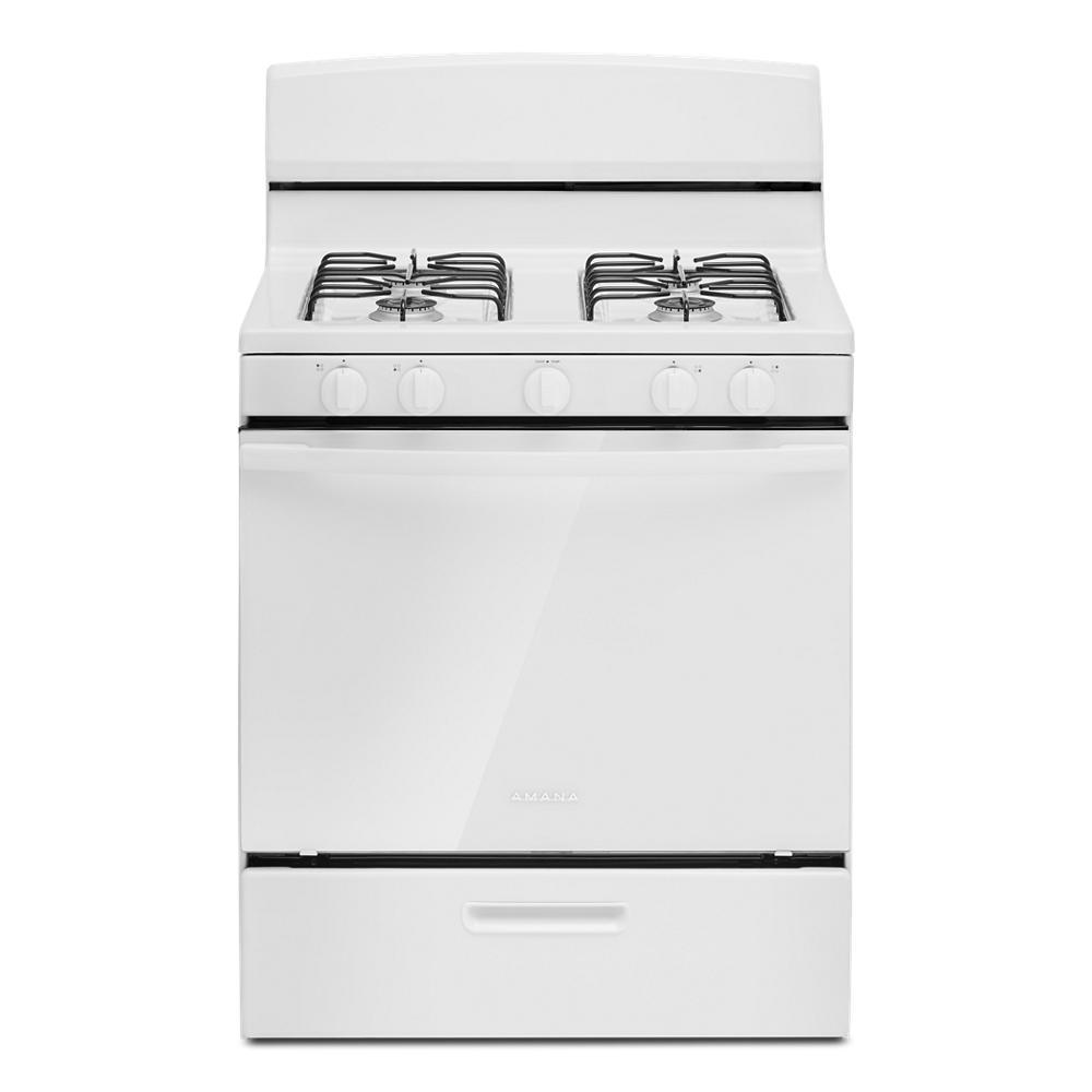 Amana AGR4203MNW Amana® 30-Inch Gas Range With Easy-Clean Glass Door
