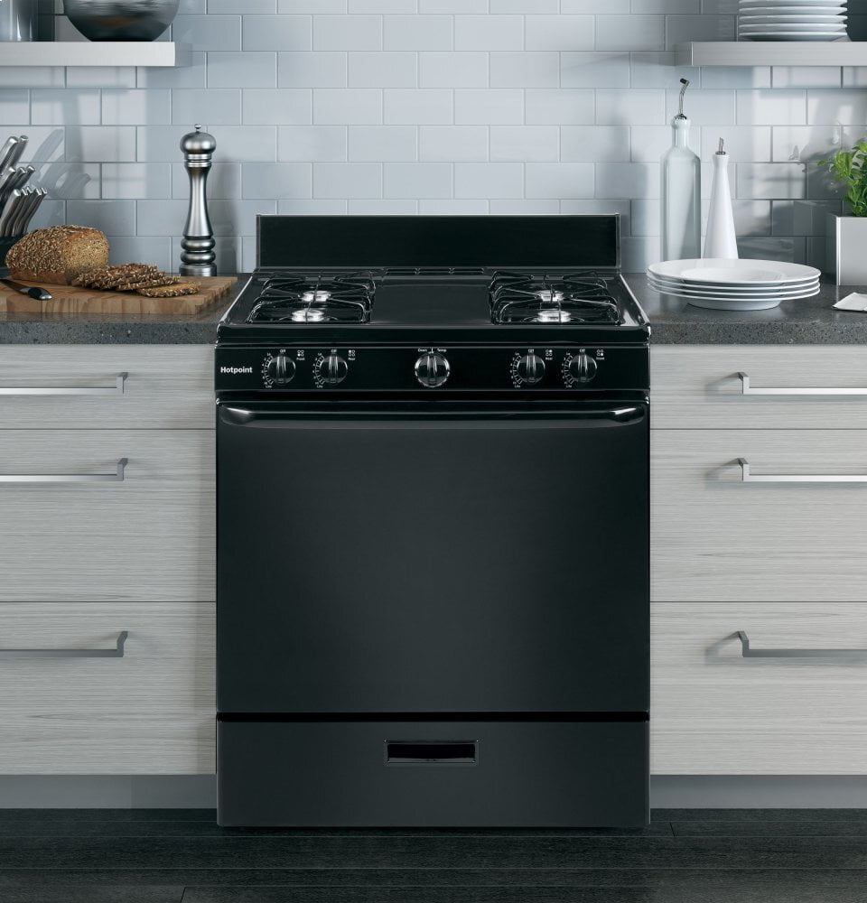 Hotpoint RGBS100DMBB Hotpoint® 30" Free-Standing Gas Range