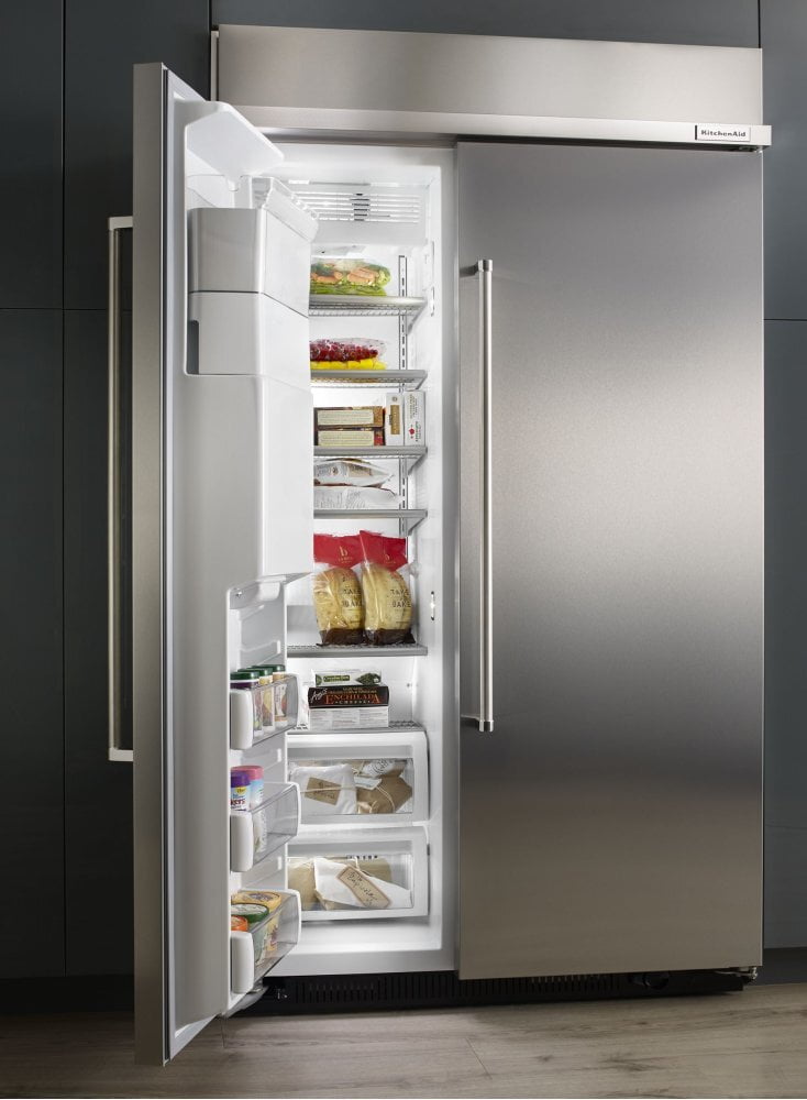 Kitchenaid KBSD618ESS 29.5 Cu. Ft 48-Inch Width Built-In Side By Side Refrigerator - Stainless Steel
