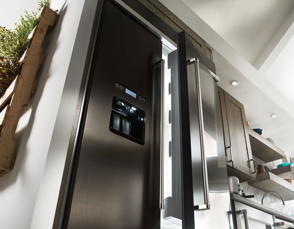 Kitchenaid KBSD608EBS 29.5 Cu. Ft 48-Inch Width Built-In Side By Side Refrigerator With Printshield™ Finish - Black Stainless Steel With Printshield™ Finish
