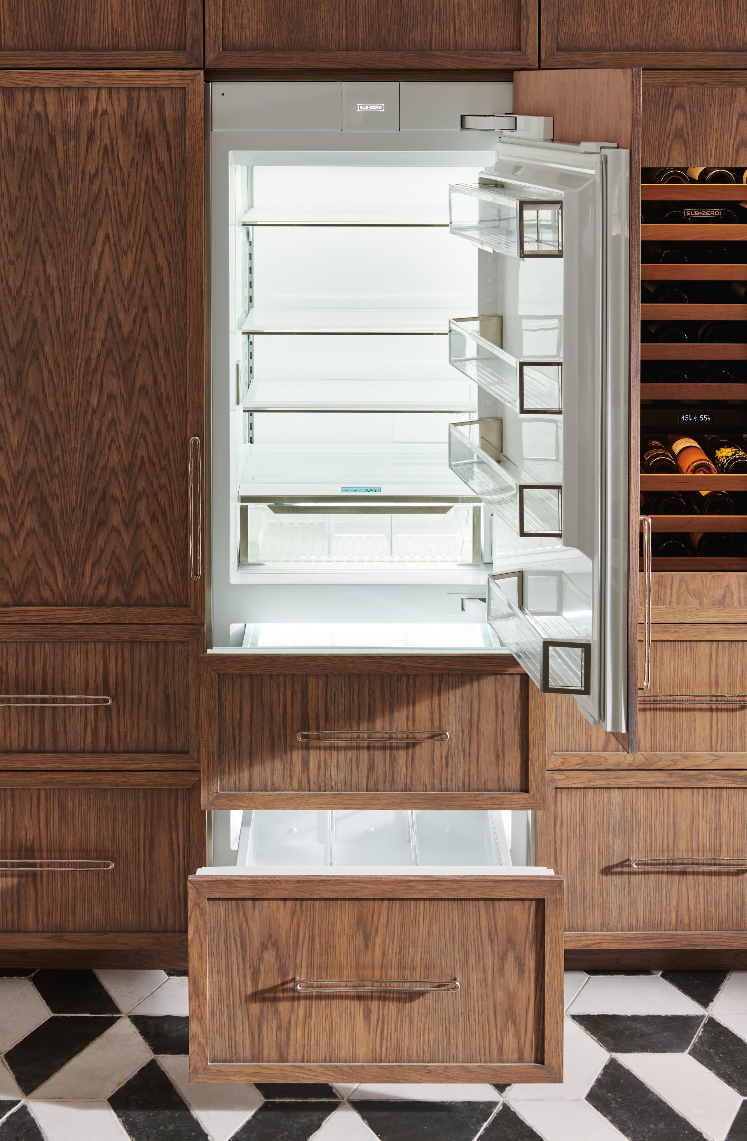 Sub-Zero DET3050RIDR 30" Designer Over-And-Under Refrigerator With Internal Dispenser - Panel Ready