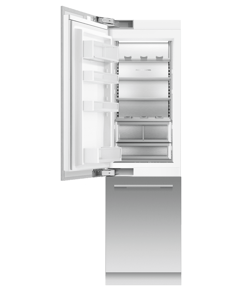 Fisher & Paykel RS2484WLUK1 Integrated Refrigerator Freezer, 24", Ice & Water