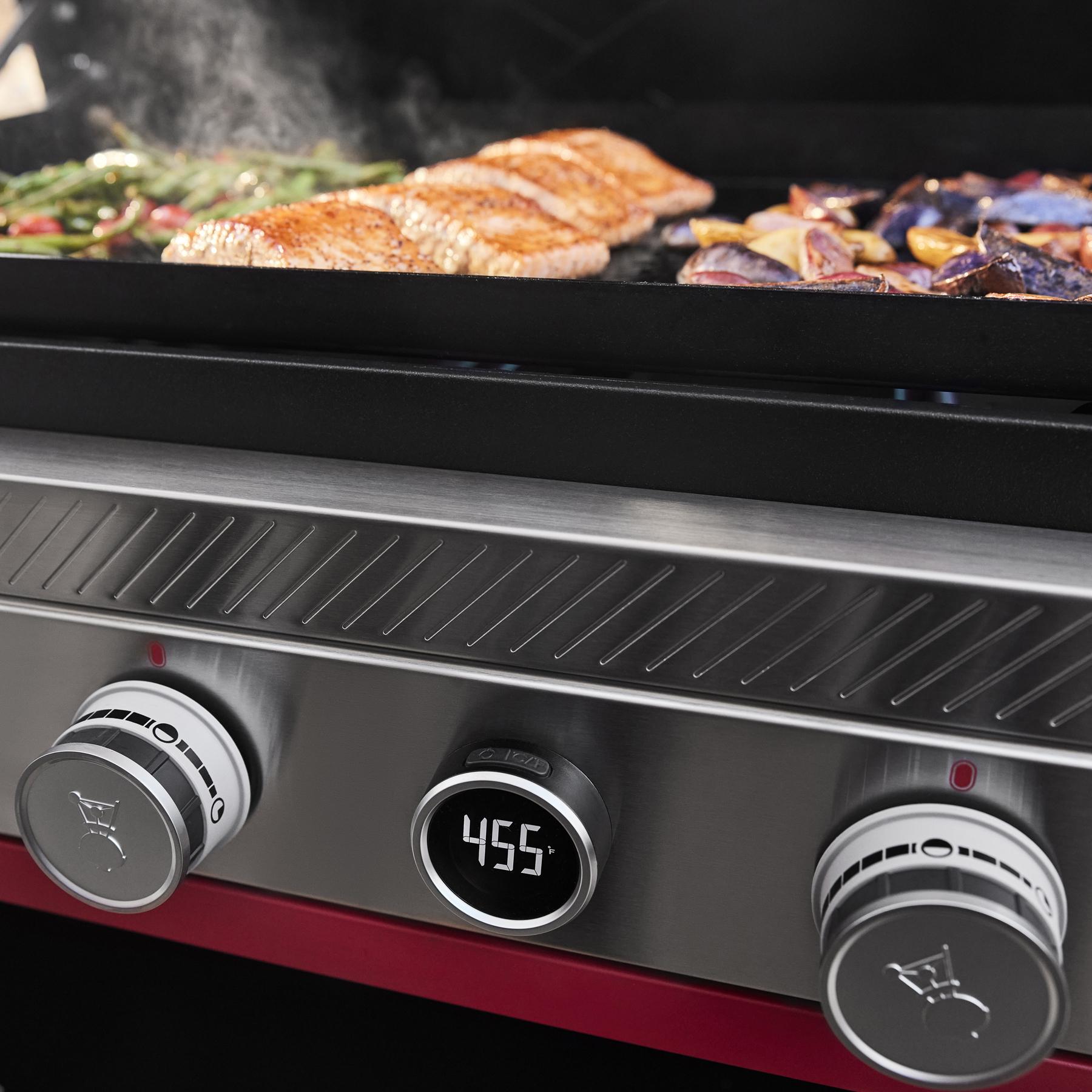 Weber 1500013 Slate™ 30" Rust-Resistant Griddle With Extendable Side Table - Black