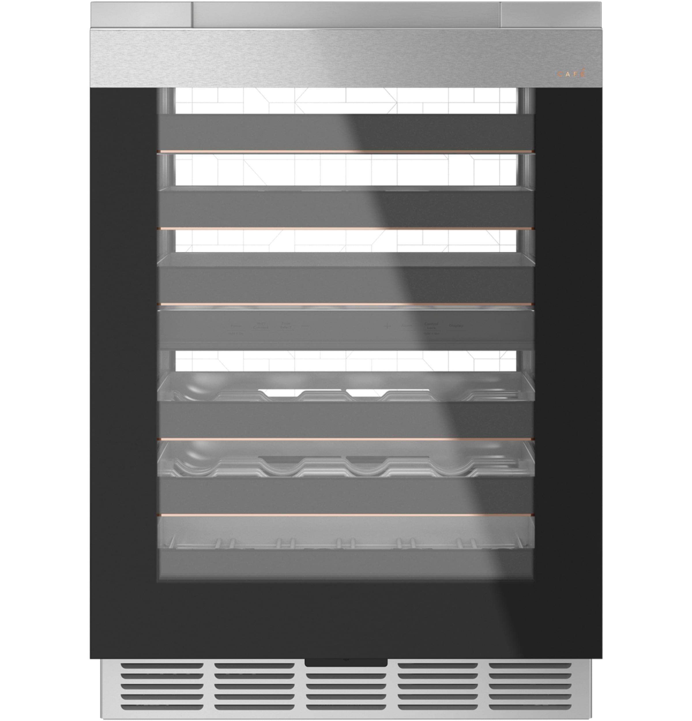 Cafe CCR06DM2PS5 Café Wine Center In Platinum Glass