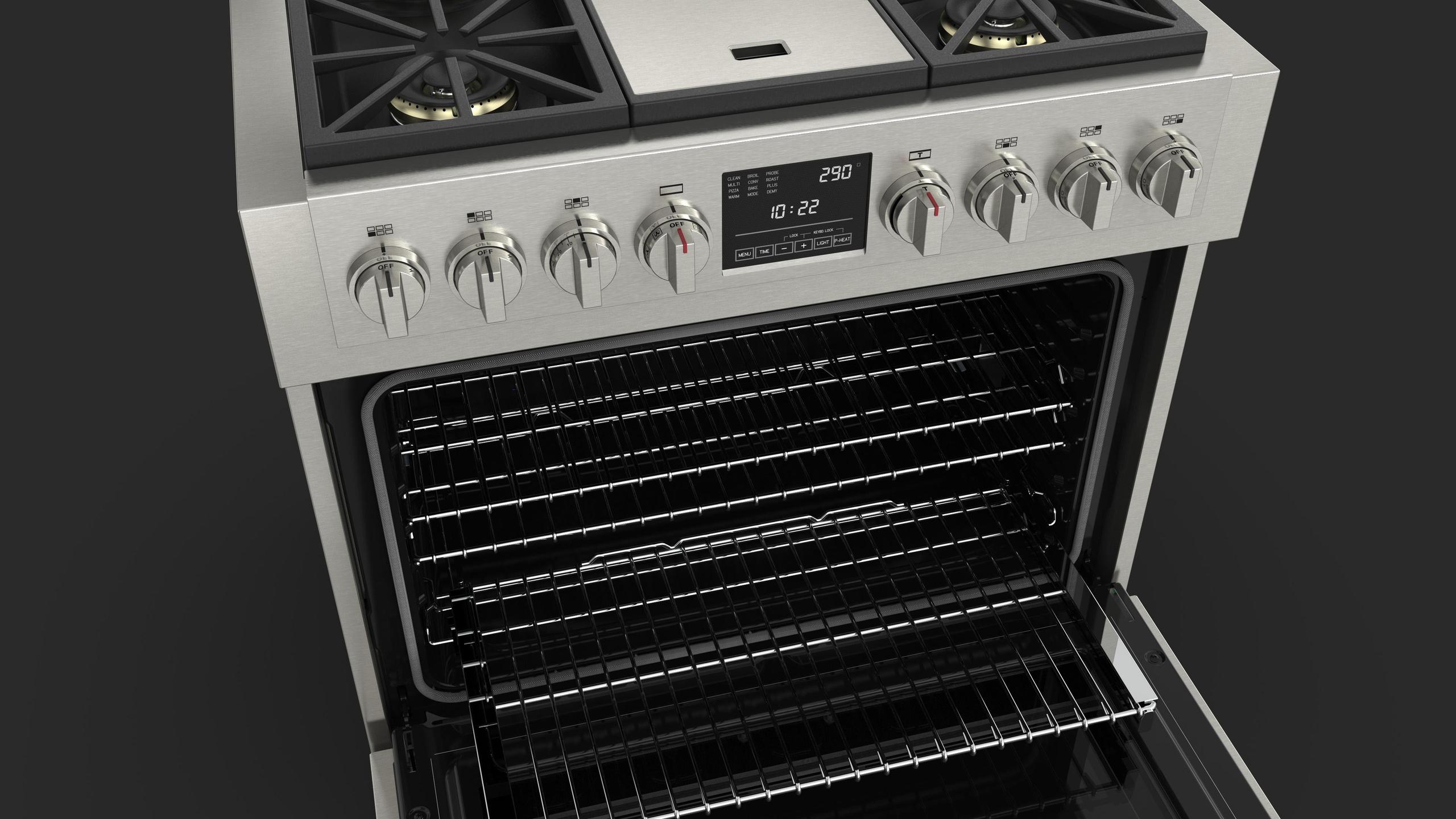 Fulgor Milano F6PDF364GS1 36 Dual Fuel Pro Range With Griddle