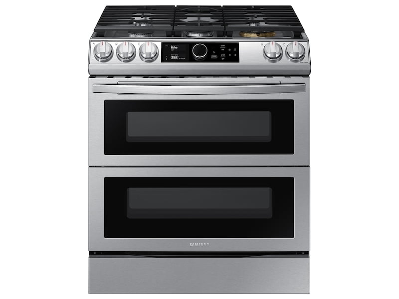 Samsung NY63T8751SS 6.3 Cu. Ft. Flex Duo™ Front Control Slide-In Dual Fuel Range With Smart Dial , Air Fry & Wi-Fi In Stainless Steel