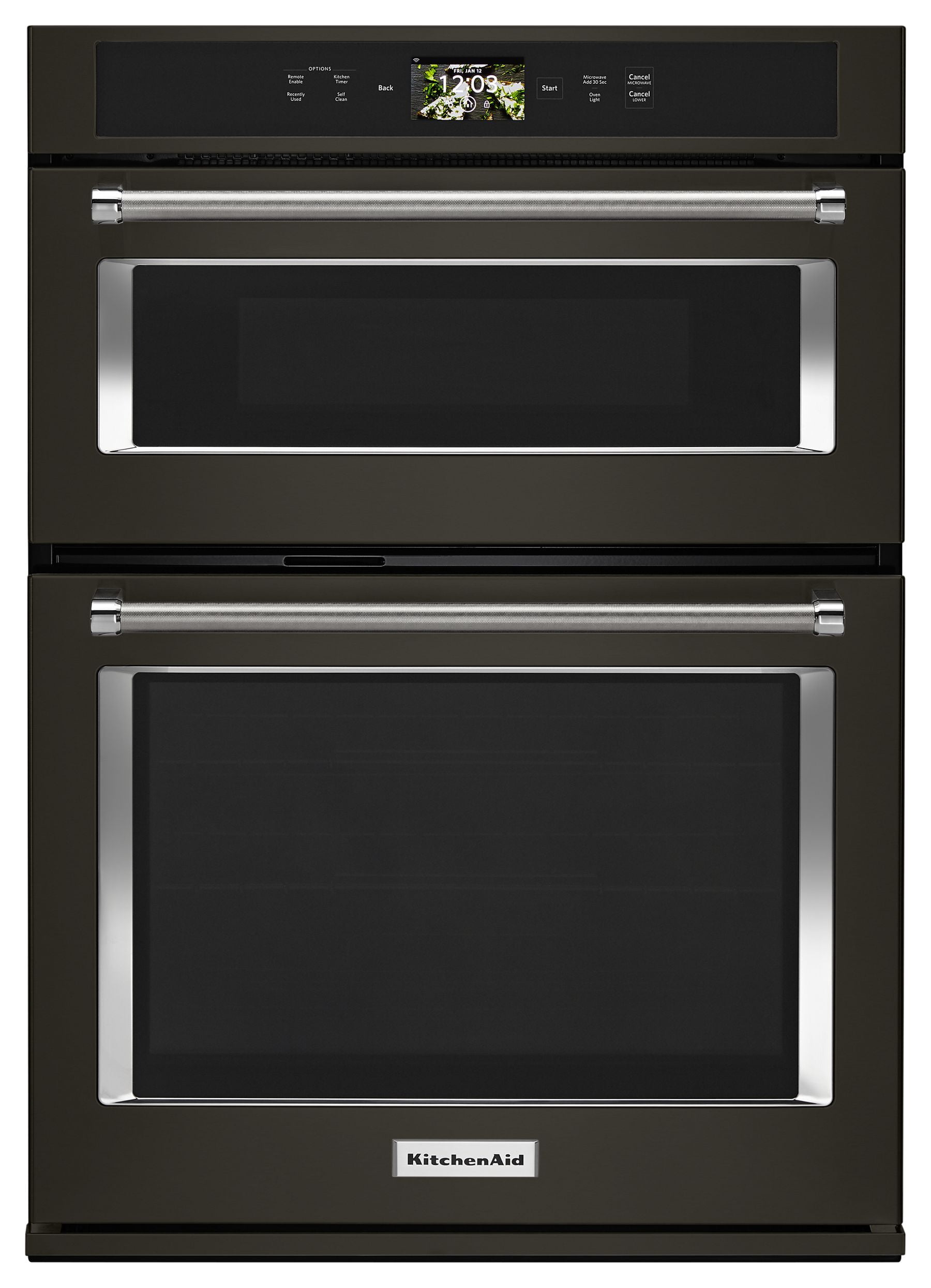 Kitchenaid KOCE900HBS Smart Oven+ 30" Combination Oven With Powered Attachments And Printshield™ Finish - Black Stainless Steel With Printshield™ Finish