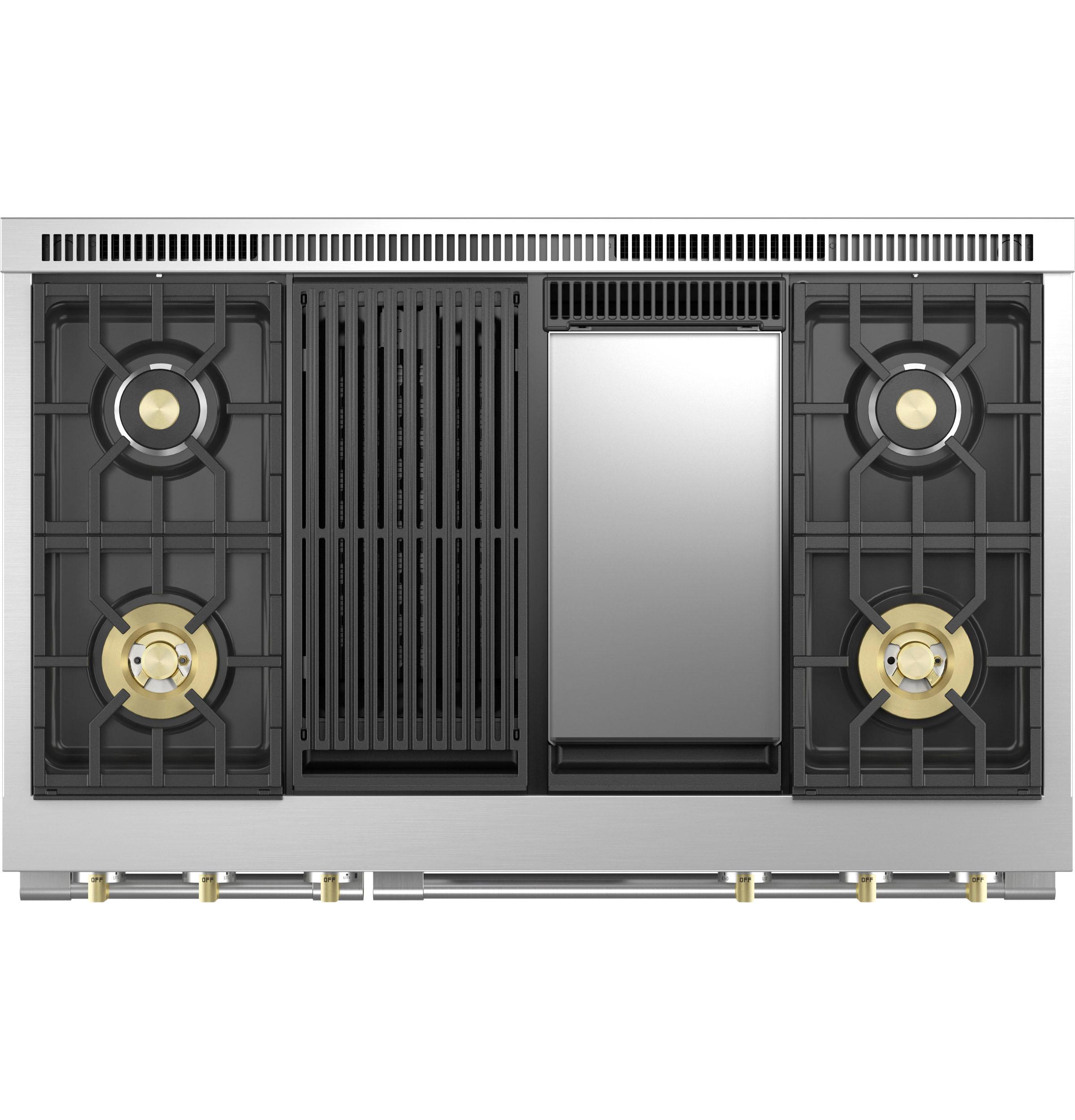 Monogram ZDP484NGTSS Monogram 48" Dual-Fuel Professional Range With 4 Burners, Grill, And Griddle