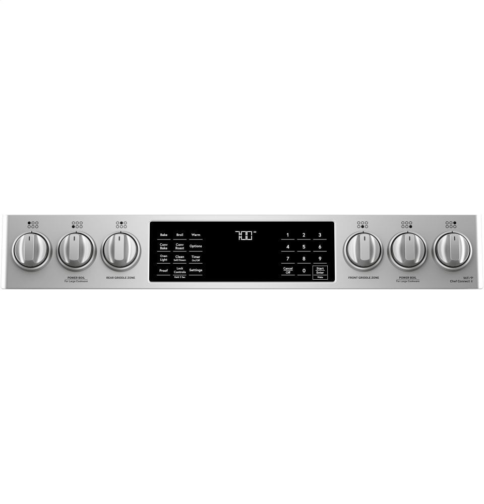 Cafe CGS700P2MS1 Café 30" Smart Slide-In, Front-Control, Gas Range With Convection Oven
