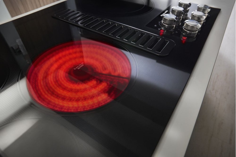 Kitchenaid KCED606GBL 36" Electric Downdraft Cooktop With 5 Elements - Black